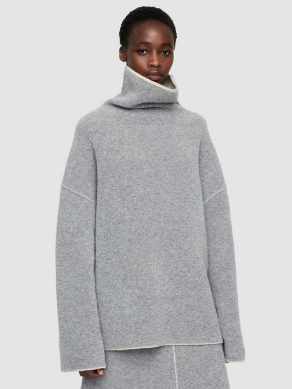 Joseph Bouclette Knit Sweater in Grey, size XXS (fits SO oversize tho)